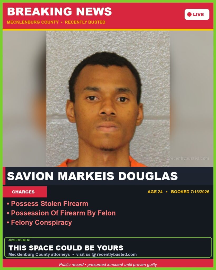 Booking photo of SAVION MARKEIS DOUGLAS