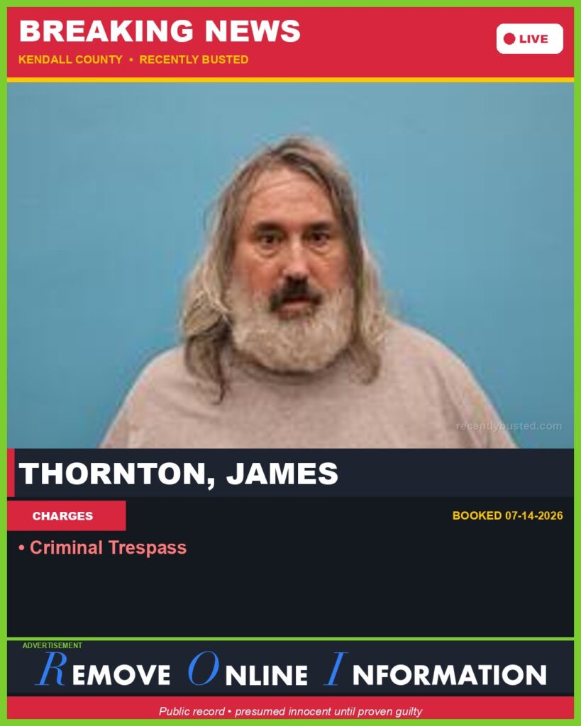 Booking photo of Thornton, James