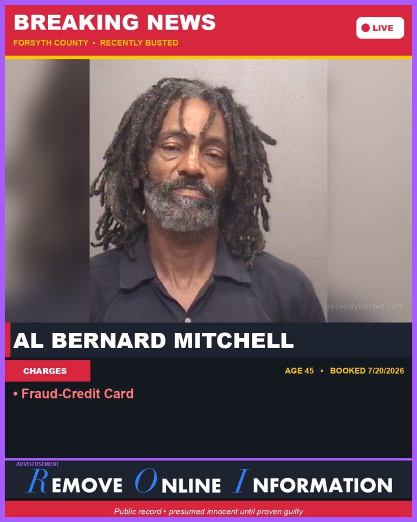 Booking photo of AL BERNARD MITCHELL