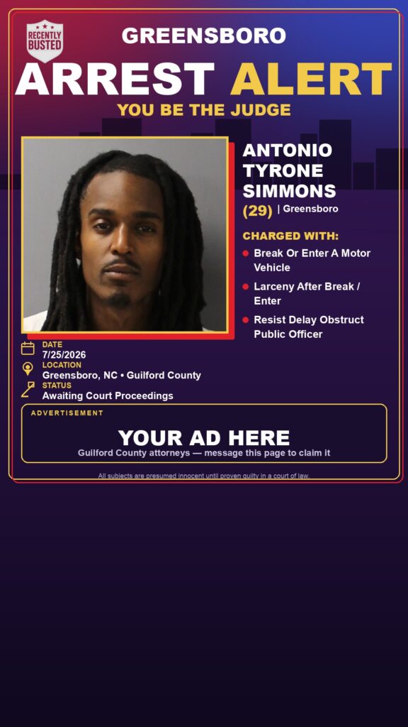 Booking photo of ANTONIO TYRONE SIMMONS