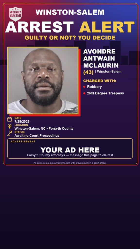 Booking photo of AVONDRE ANTWAIN MCLAURIN