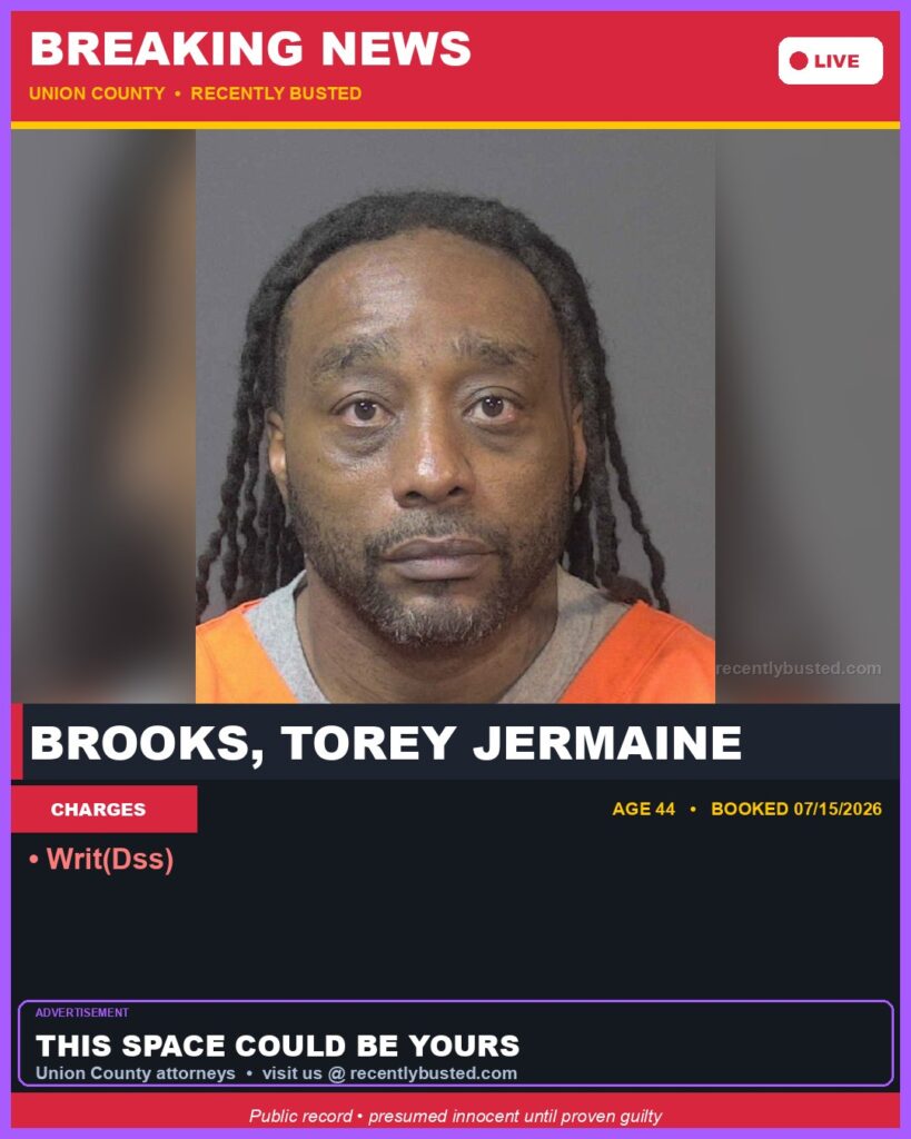 Booking photo of BROOKS, TOREY JERMAINE