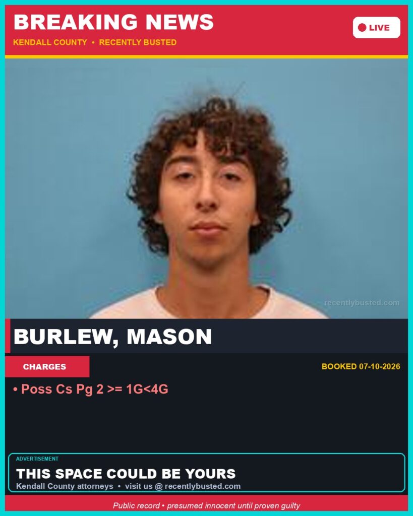 Booking photo of Burlew, Mason