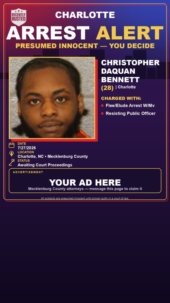 Booking photo of CHRISTOPHER DAQUAN BENNETT