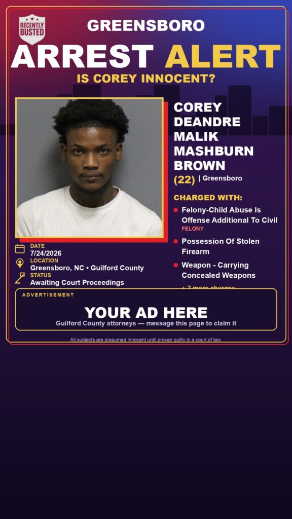 Booking photo of COREY DEANDRE MALIK MASHBURN BROWN