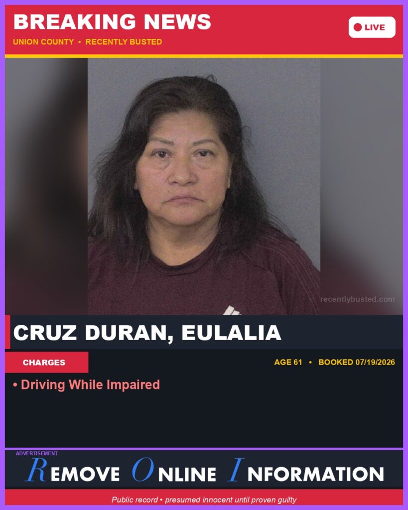 Booking photo of CRUZ DURAN, EULALIA
