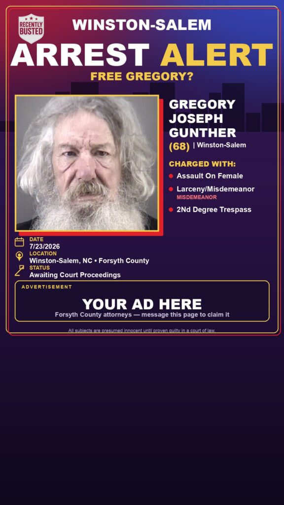 Booking photo of GREGORY JOSEPH GUNTHER