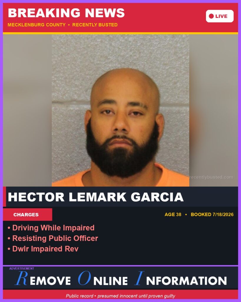 Booking photo of HECTOR LEMARK GARCIA