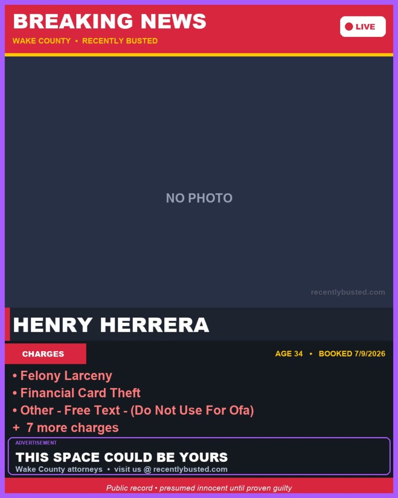 Booking photo of HENRY HERRERA