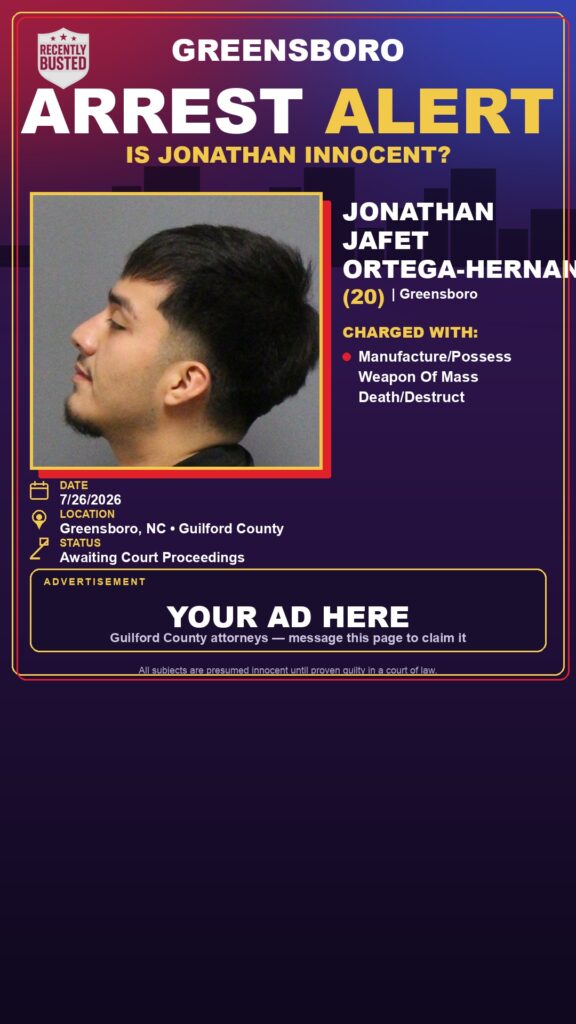 Booking photo of JONATHAN JAFET ORTEGA-HERNANDEZ