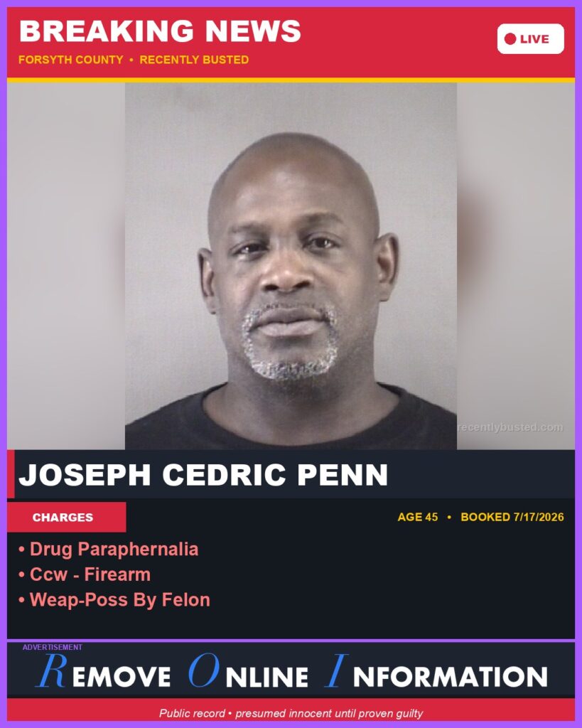 Booking photo of JOSEPH CEDRIC PENN