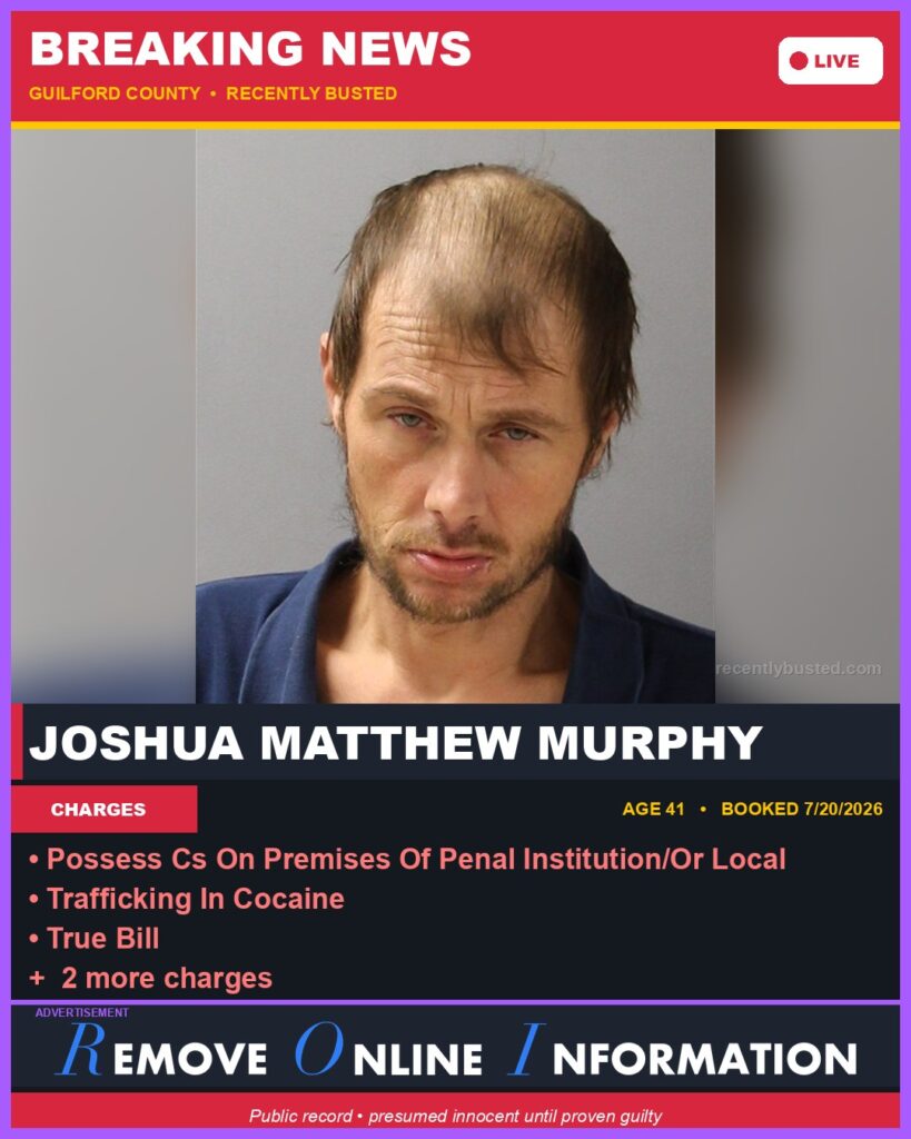 Booking photo of JOSHUA MATTHEW MURPHY