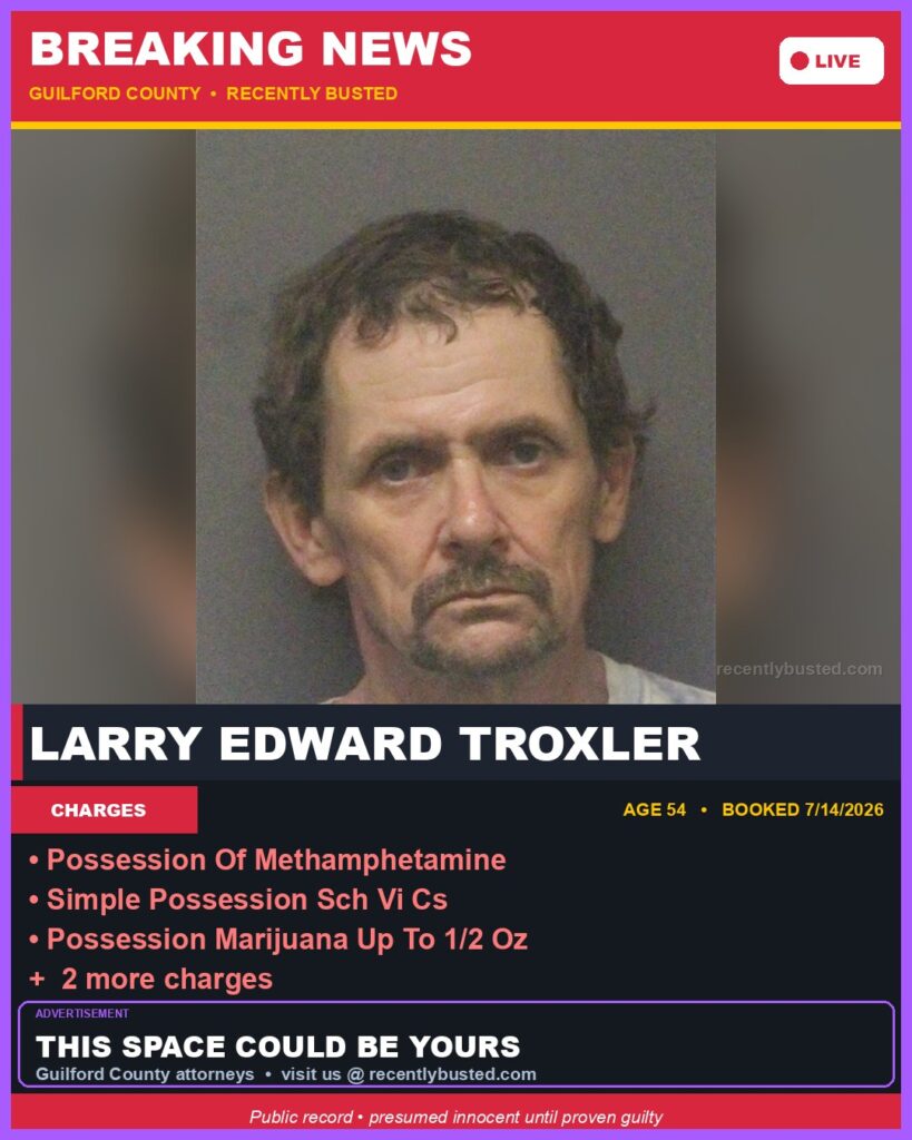Booking photo of LARRY EDWARD TROXLER