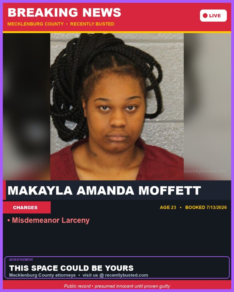 Booking photo of MAKAYLA AMANDA MOFFETT