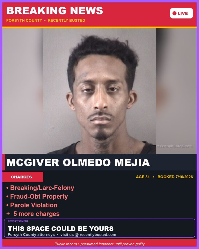 Booking photo of MCGIVER OLMEDO MEJIA
