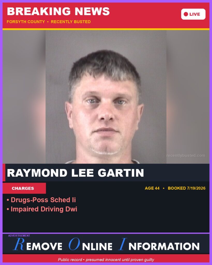 Booking photo of RAYMOND LEE GARTIN