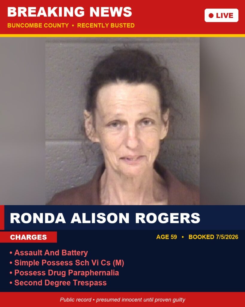 Booking photo of RONDA ALISON ROGERS