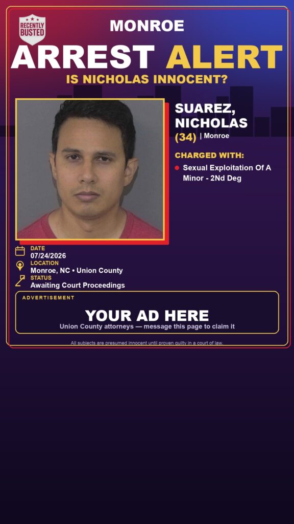Booking photo of SUAREZ, NICHOLAS