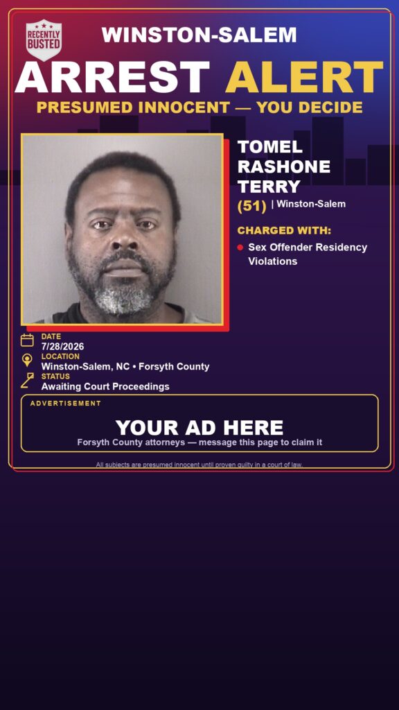Booking photo of TOMEL RASHONE TERRY