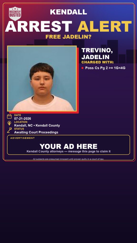 Booking photo of Trevino, Jadelin