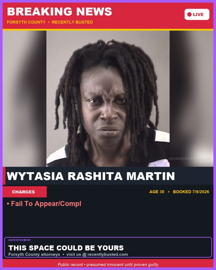 Booking photo of WYTASIA RASHITA MARTIN