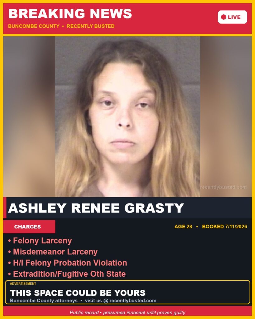 Booking photo of ASHLEY RENEE GRASTY