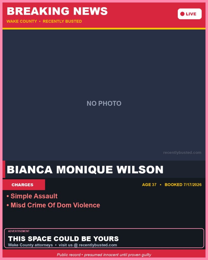 Booking photo of BIANCA MONIQUE WILSON