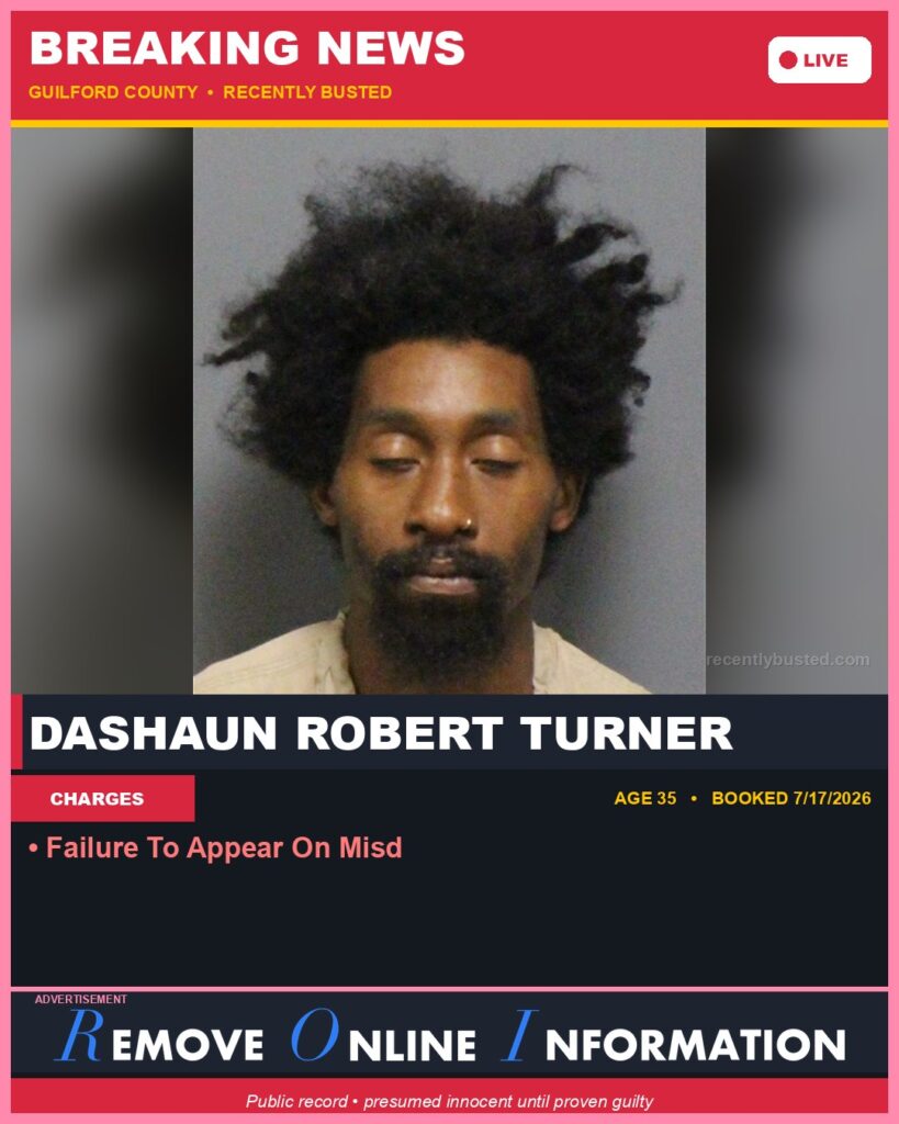 Booking photo of DASHAUN ROBERT TURNER