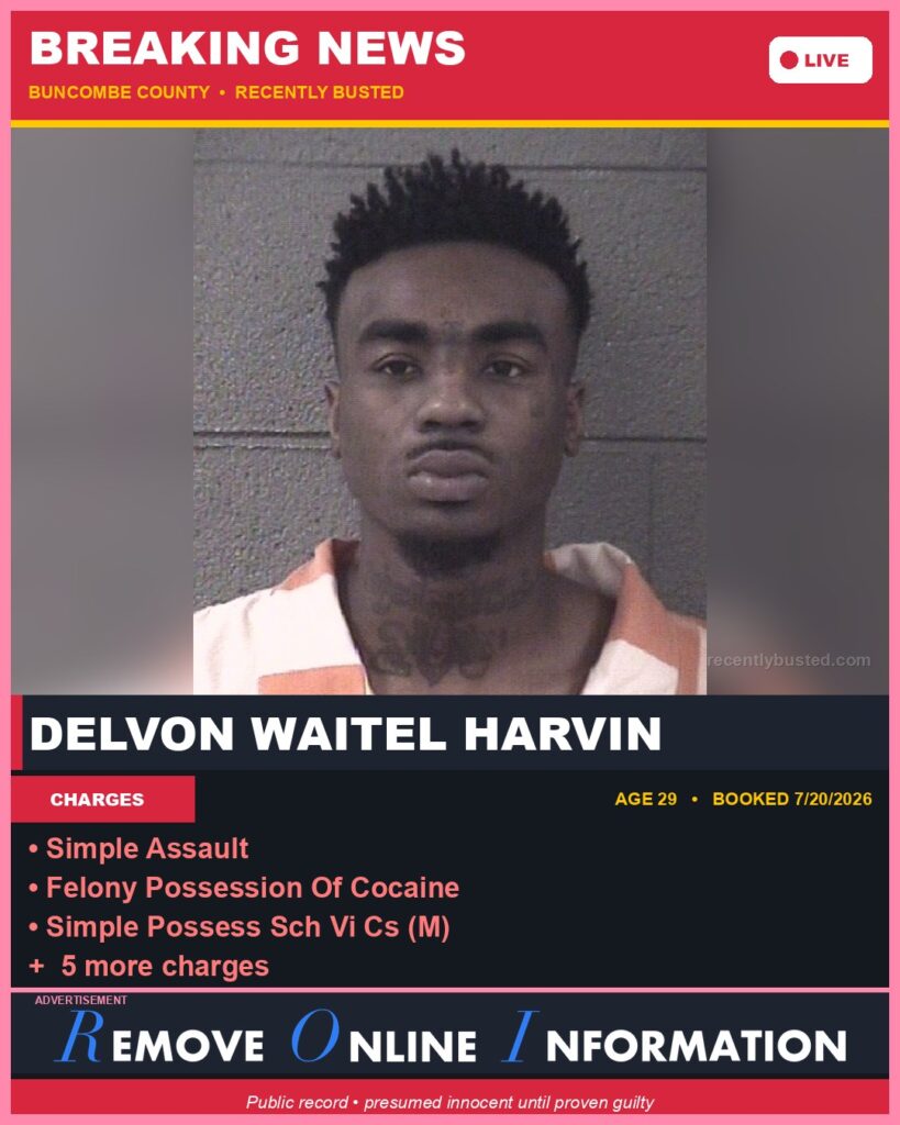 Booking photo of DELVON WAITEL HARVIN