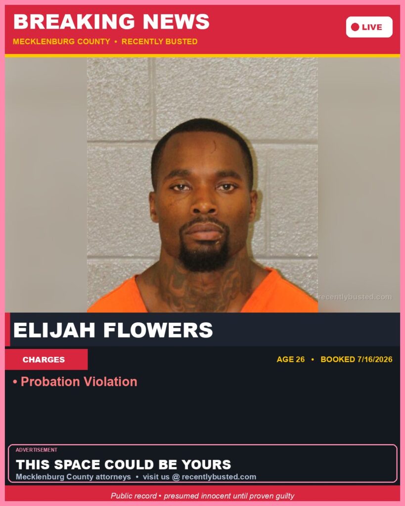 Booking photo of ELIJAH FLOWERS