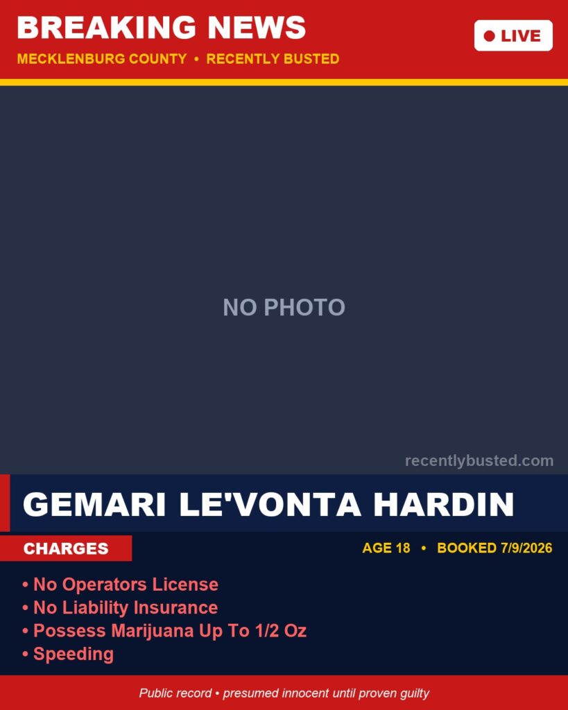 Booking photo of GEMARI LE'VONTA HARDIN