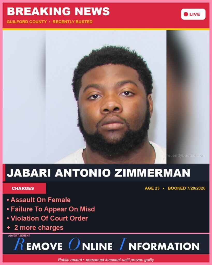 Booking photo of JABARI ANTONIO ZIMMERMAN