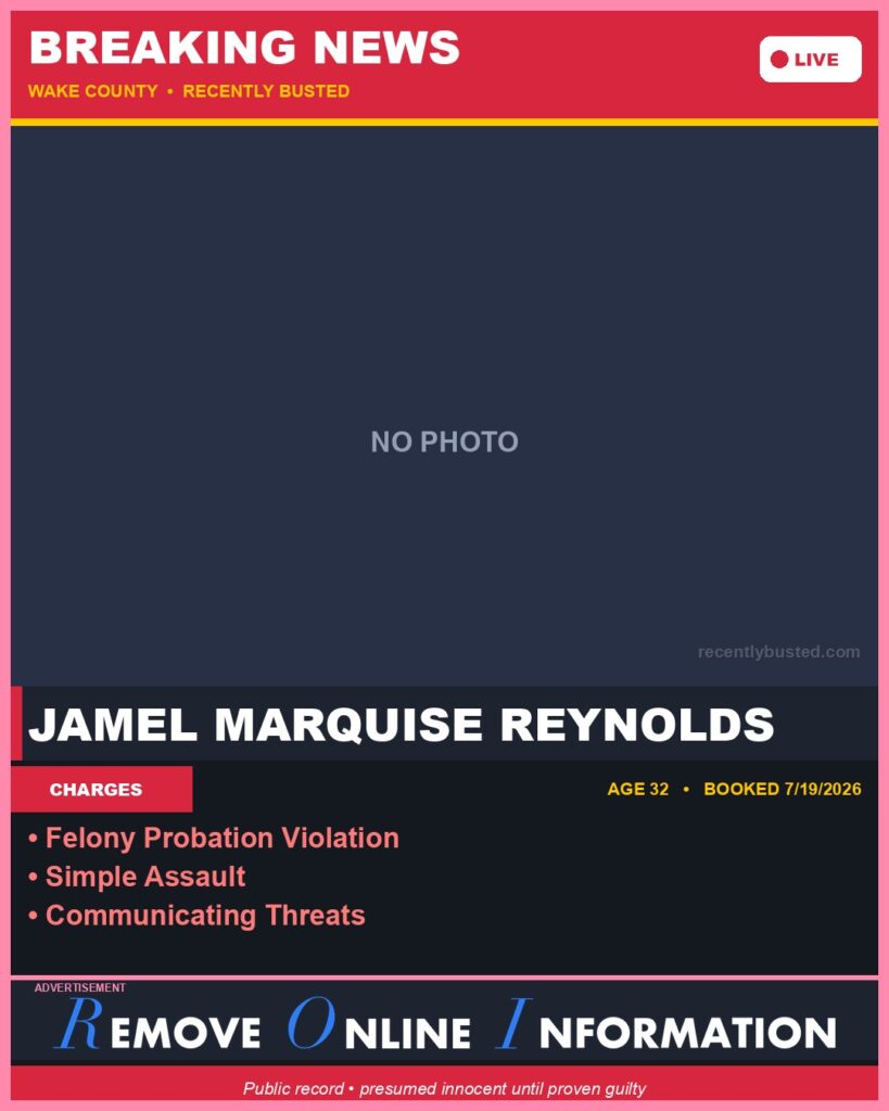 Booking photo of JAMEL MARQUISE REYNOLDS