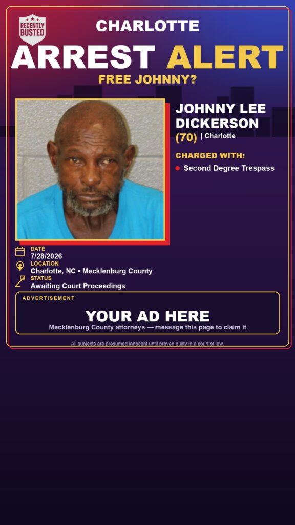 Booking photo of JOHNNY LEE DICKERSON