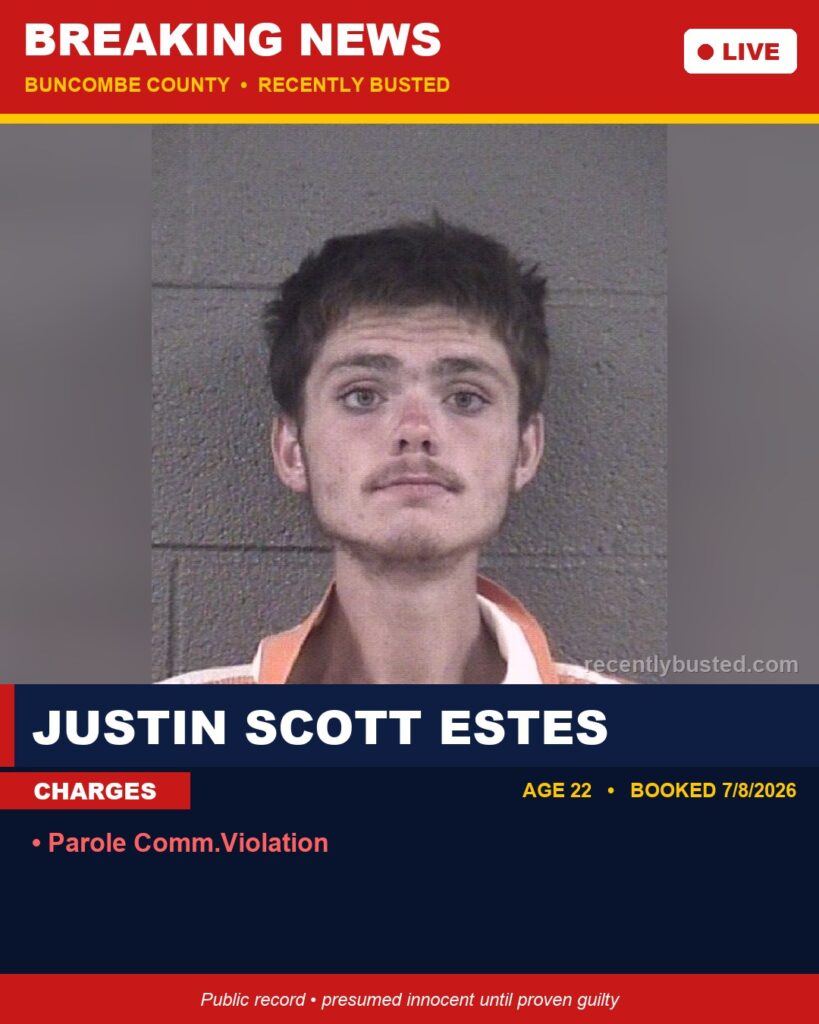 Booking photo of JUSTIN SCOTT ESTES