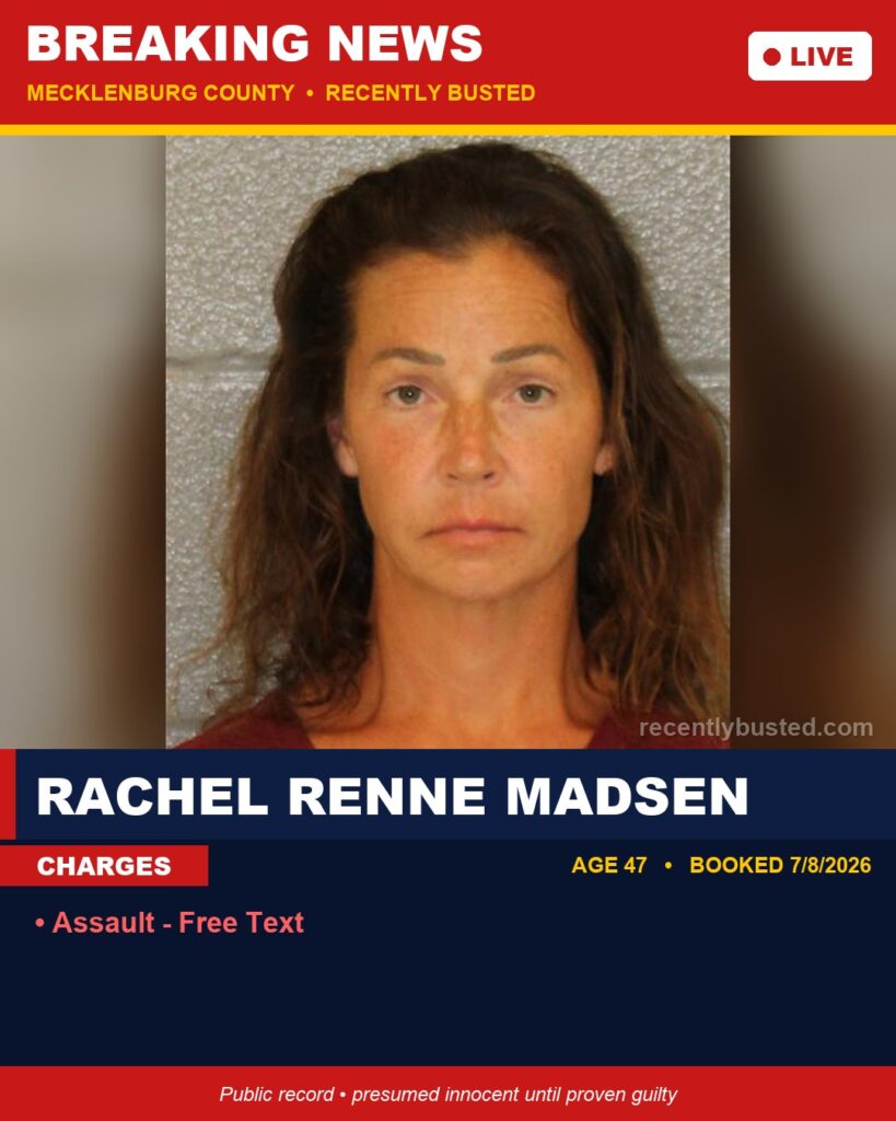 Booking photo of RACHEL RENNE MADSEN