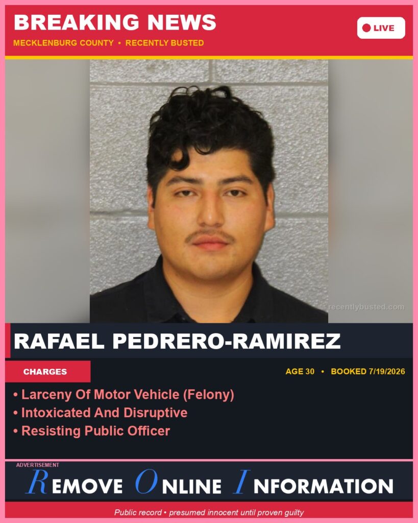 Booking photo of RAFAEL PEDRERO-RAMIREZ
