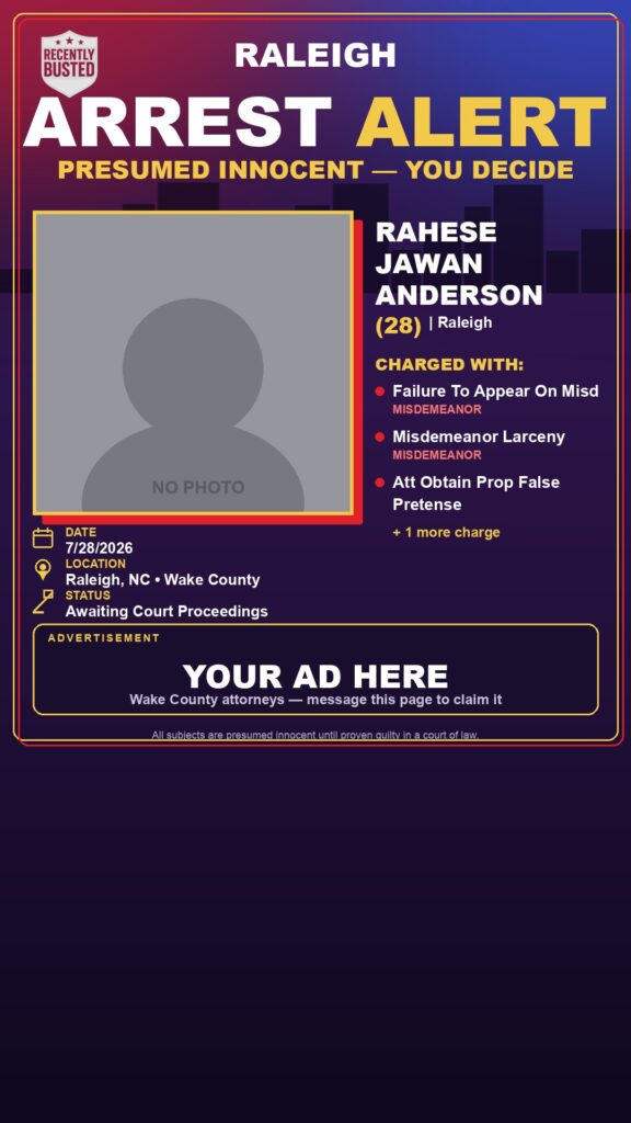 Booking photo of RAHESE JAWAN ANDERSON