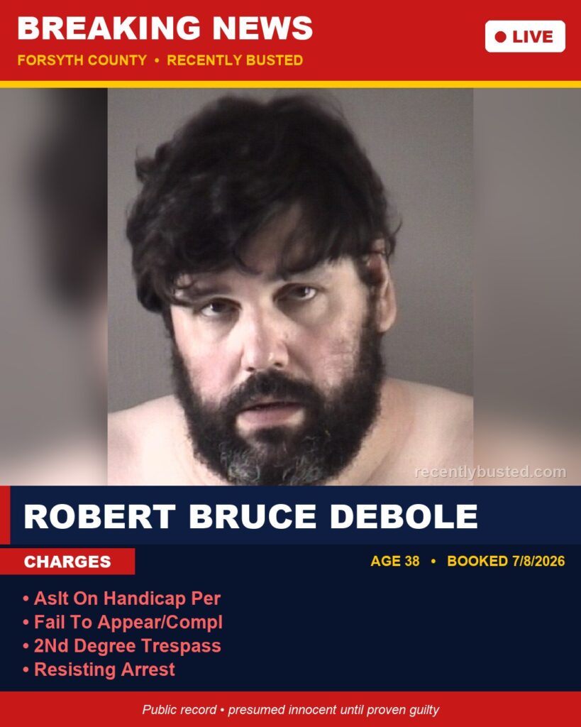Booking photo of ROBERT BRUCE DEBOLE
