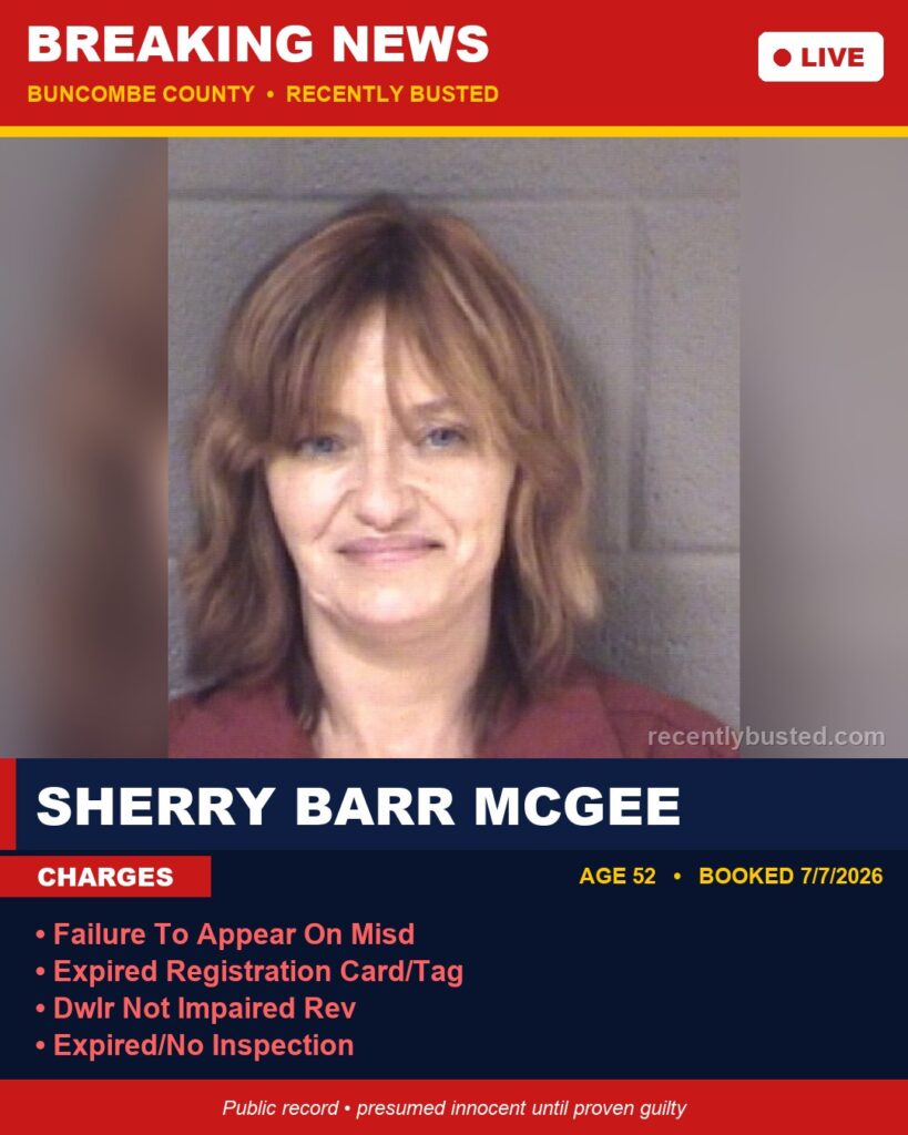 Booking photo of SHERRY BARR MCGEE