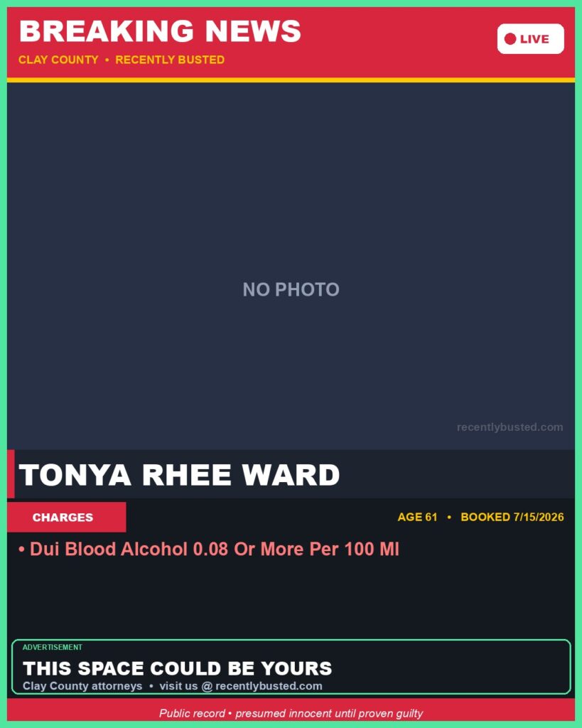 Booking photo of TONYA RHEE WARD