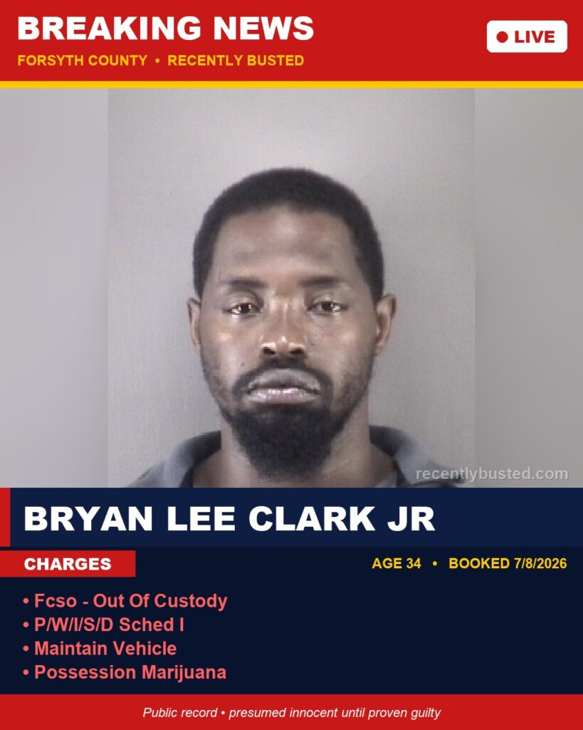 Booking photo of BRYAN LEE CLARK JR