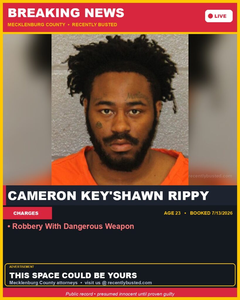 Booking photo of CAMERON KEY'SHAWN RIPPY