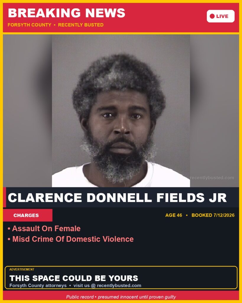 Booking photo of CLARENCE DONNELL FIELDS JR