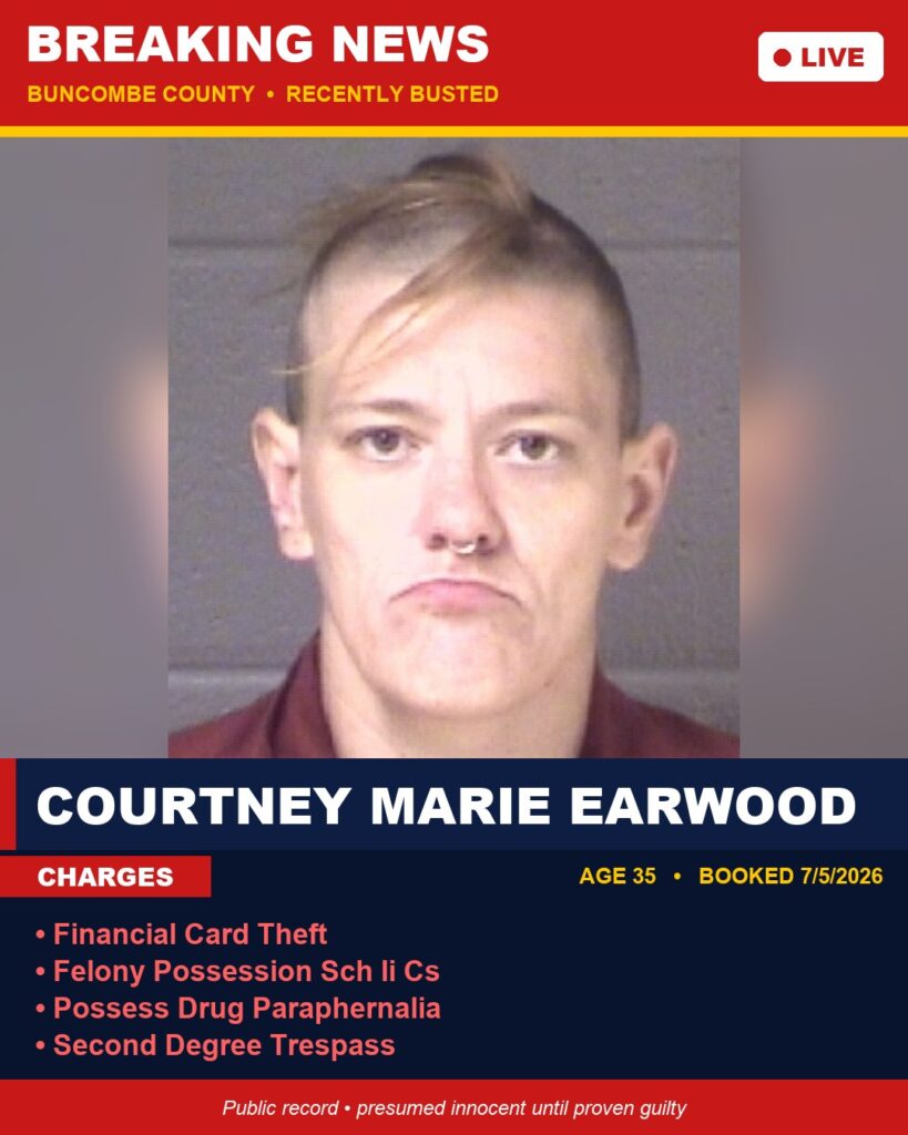 Booking photo of COURTNEY MARIE EARWOOD
