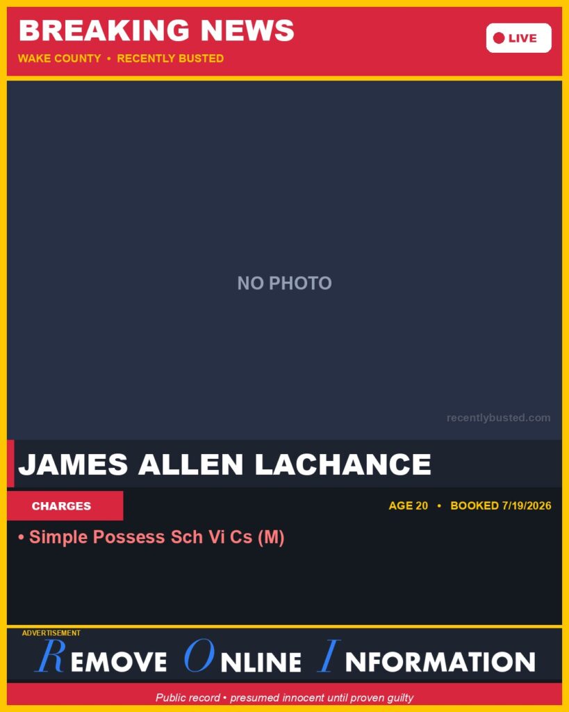 Booking photo of JAMES ALLEN LACHANCE