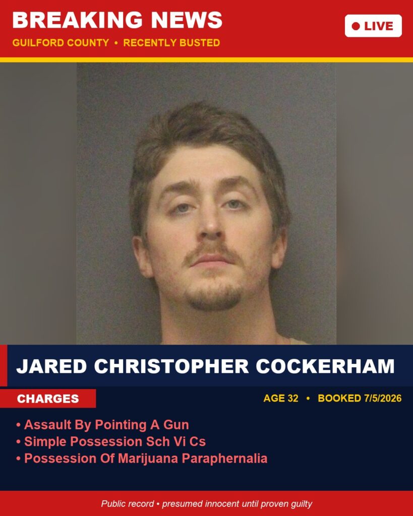 Booking photo of JARED CHRISTOPHER COCKERHAM