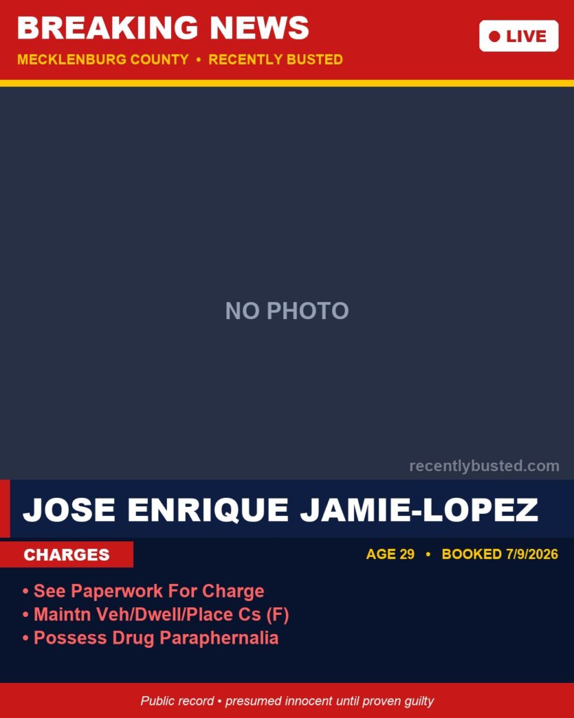 Booking photo of JOSE ENRIQUE JAMIE-LOPEZ