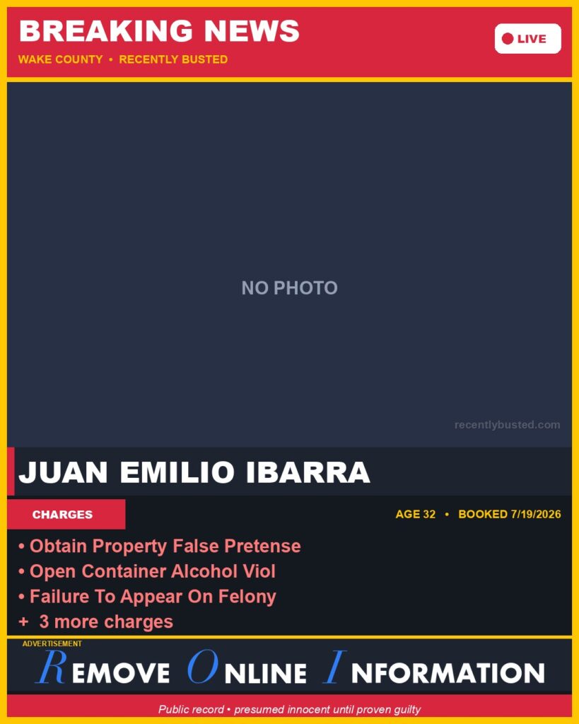 Booking photo of JUAN EMILIO IBARRA