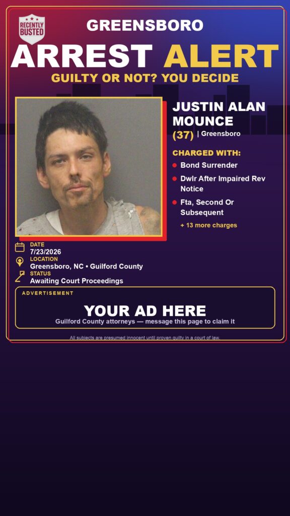 Booking photo of JUSTIN ALAN MOUNCE